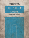 Toyota 2H 12H-T engine repair manual USED